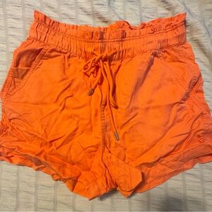 LOFT High Waist Orange Shorts